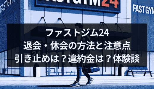 ファストジム24の退会・休会の方法と注意点　引き止めは？違約金は？体験談